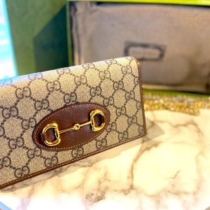 GUCCI HORSEBIT 1955 WALLET WITH CHAIN Gucci Mono